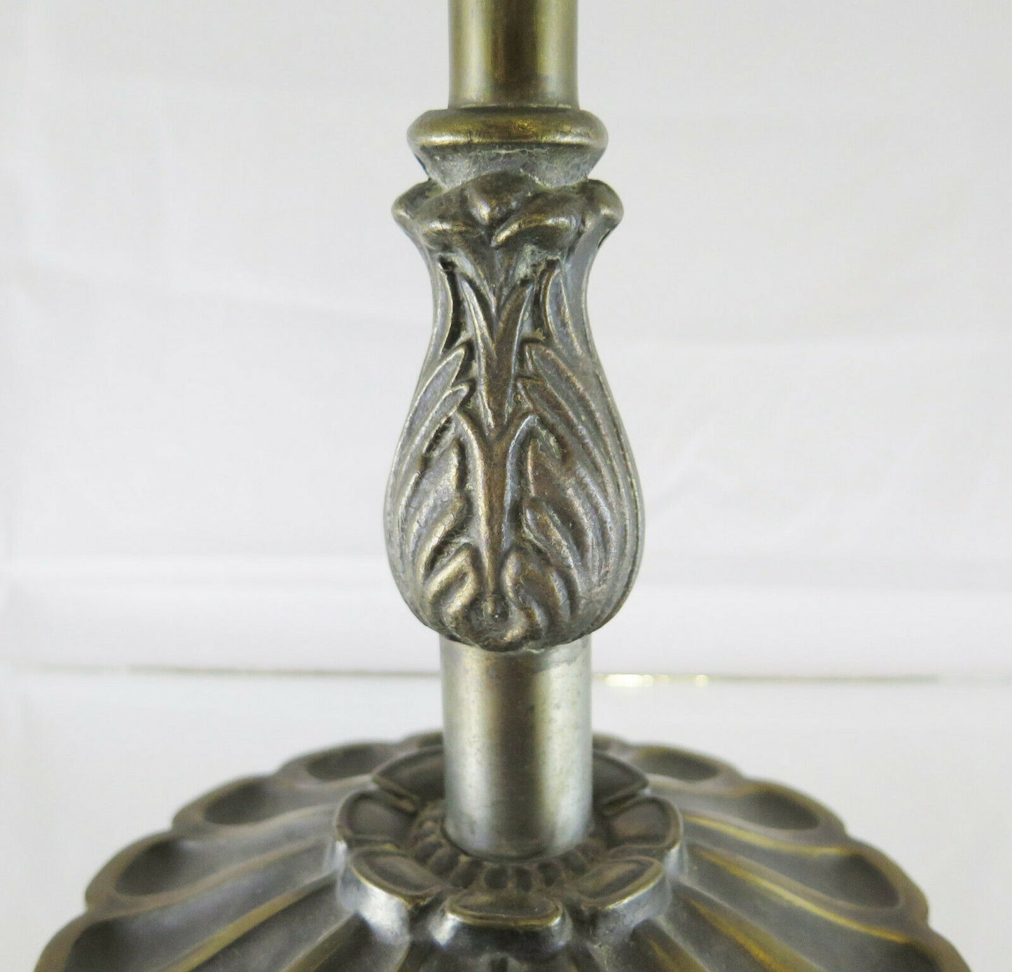 LAMPADA DA TAVOLO ABAT JOUR IN BRONZO IN STILE BAROCCO PRIMO NOVECENTO 1900 R43