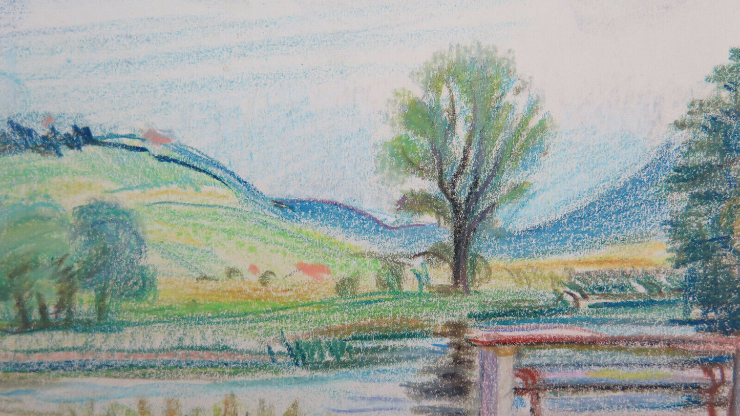 VECCHIO DISEGNO FIRMATO BISCHOFF ANNI 60 Neulingen Fürstenberg Germania BM53.2