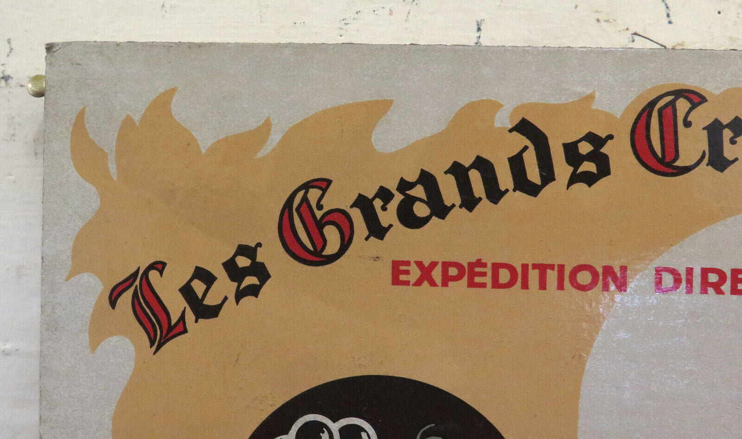 OLD ADVERTISING POSTER Les Grands crus du beaujolais BM41