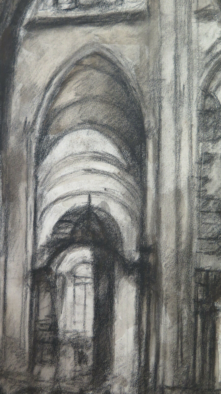 GRANDE DISEGNO ANTICO INTERNO CHIESA OPERA Pierre Eugène Duteurtre DUT BM53.1