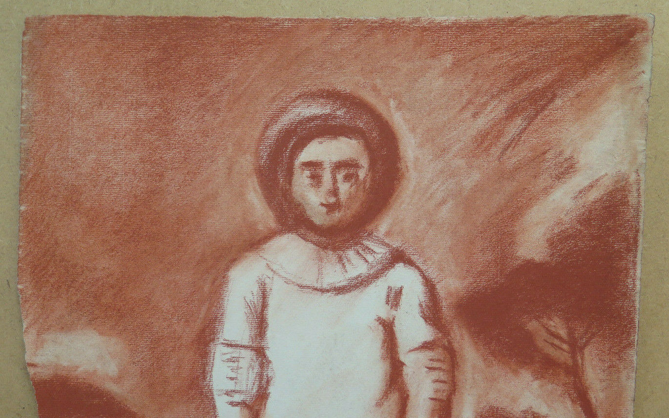 GRANDE DISEGNO ANTICO ISPIRATO WATTEAU PIERROT Pierre Duteurtre DUT BM53.1 C