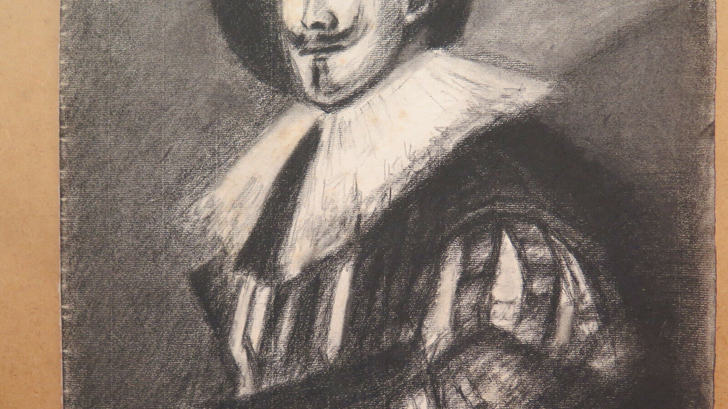 DISEGNO ANTICO RITRATTO UOMO BAFFI PITTORE FRANCESE Pierre Duteurtre DUT BM53.1