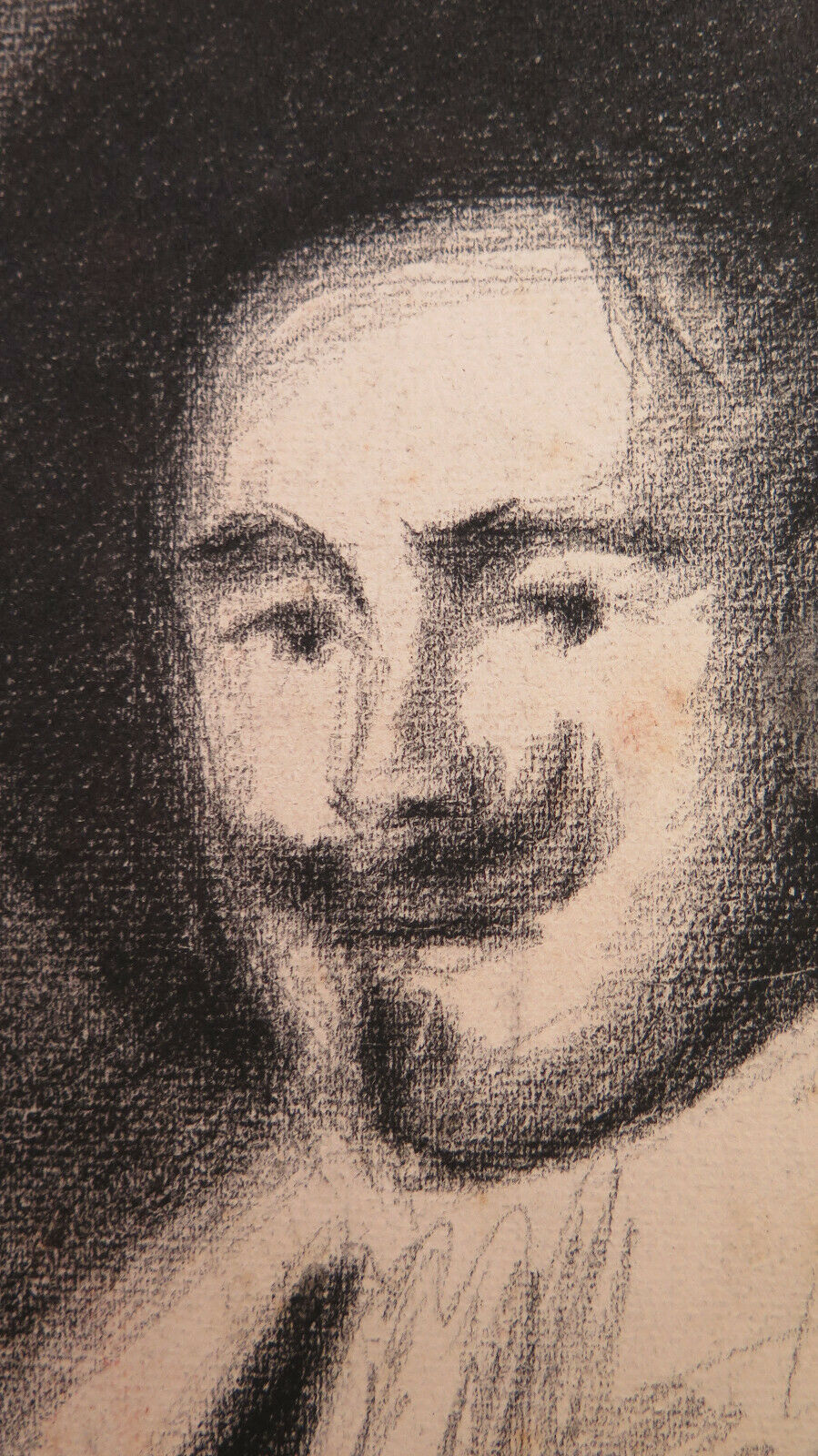 DISEGNO ANTICO RITRATTO GENTILUOMO ARTISTA FRANCESE Pierre Duteurtre DUT BM53.1