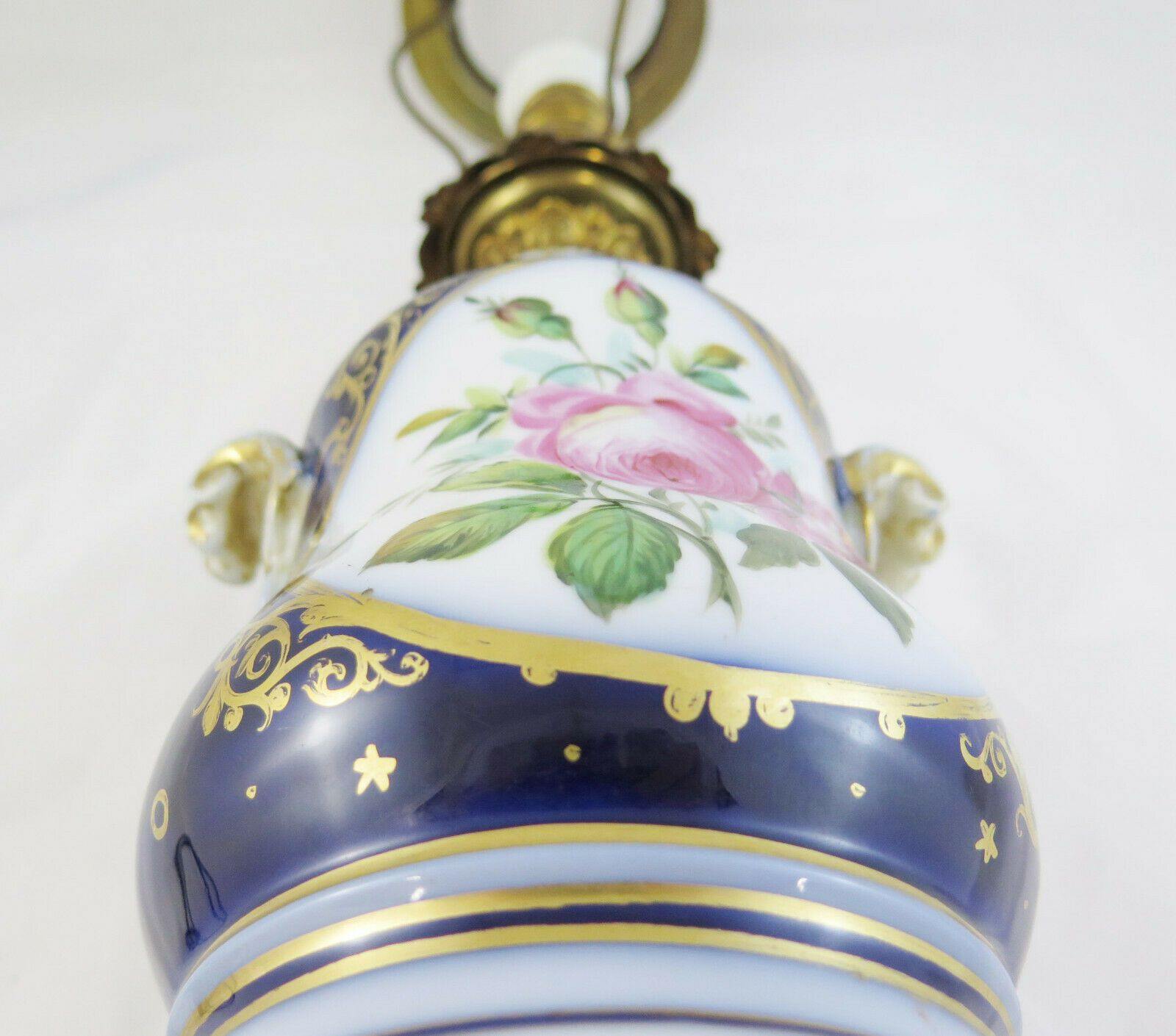 LAMPADA ABAT-JOUR IN PORCELLANA DANIMARCA PRIMO NOVECENTO DENMARK PORCELAIN R90 - Belbello Antiques