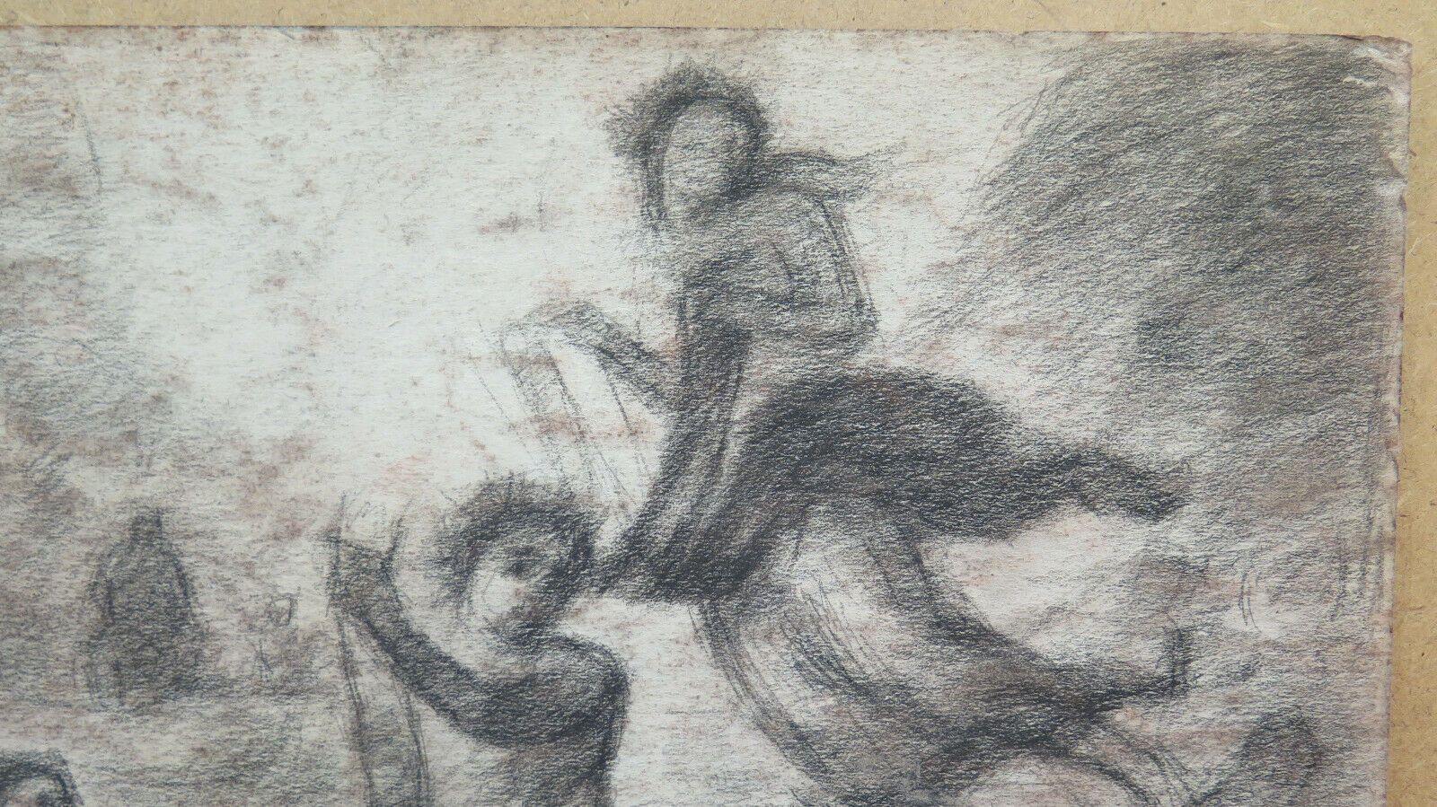 GRANDE DISEGNO ANTICO FRONTE RETRO DEL PITTORE Pierre Duteurtre detto DUT BM53.1 - Belbello Antiques