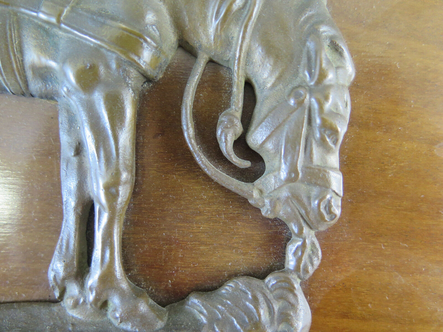 BASSORILIEVO IN BRONZO VINTAGE CON CAVALLO SCULTURA VINTAGE HORSE BAS-RELIEF  R4 - Belbello Antiques