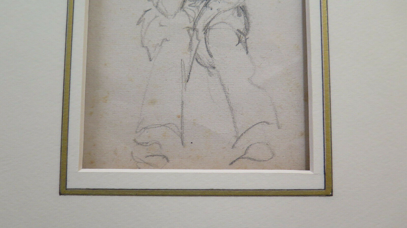 DISEGNO ANTICO DI ANONIMO INIZIO SECOLO UOMO SEDUTO CHE PENSA MATITA BM53.2 - Belbello Antiques