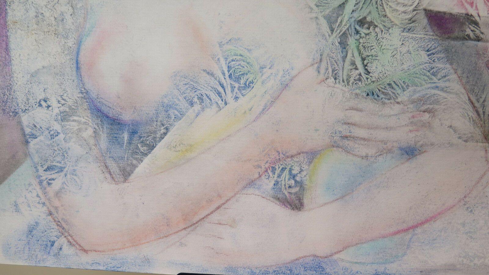 NUDO FEMMINILE QUADRO DIPINTO ARTE CONTEMPORANEA ANNI '80 ORIGINALE P33.6 - Belbello Antiques