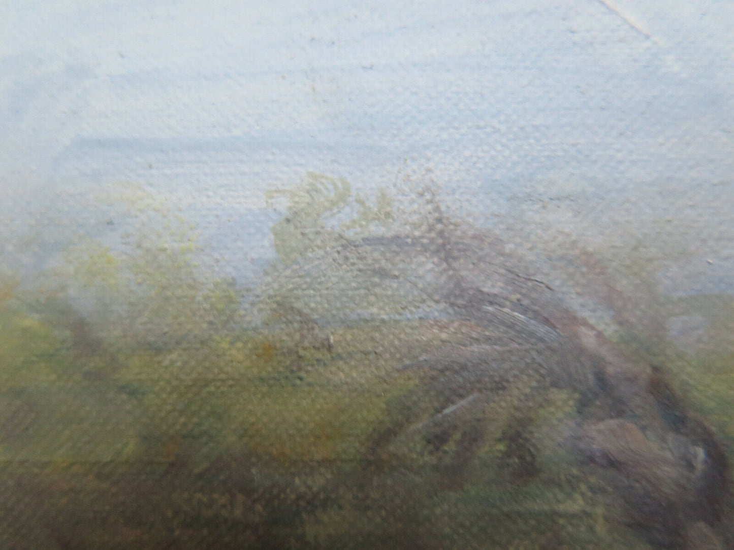 SMALL OIL PAINTING ON A TABLE FROM THE 1950S WITH WARRANTY CERTIFICATE p11