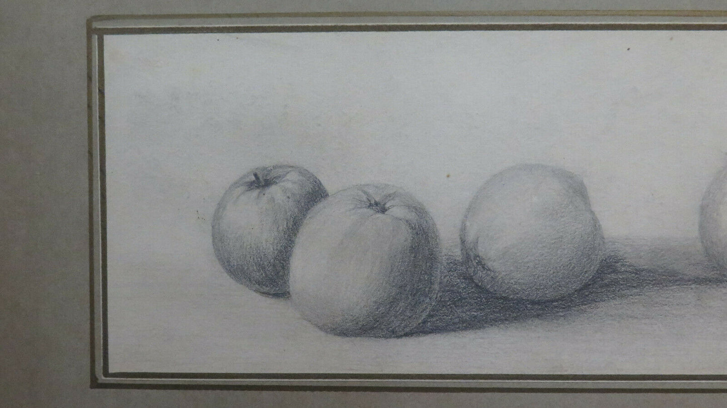 ANTIQUE DRAWING SIGNED GAGNOR STILL LIFE PENCIL ON PAPER PAPER BM40