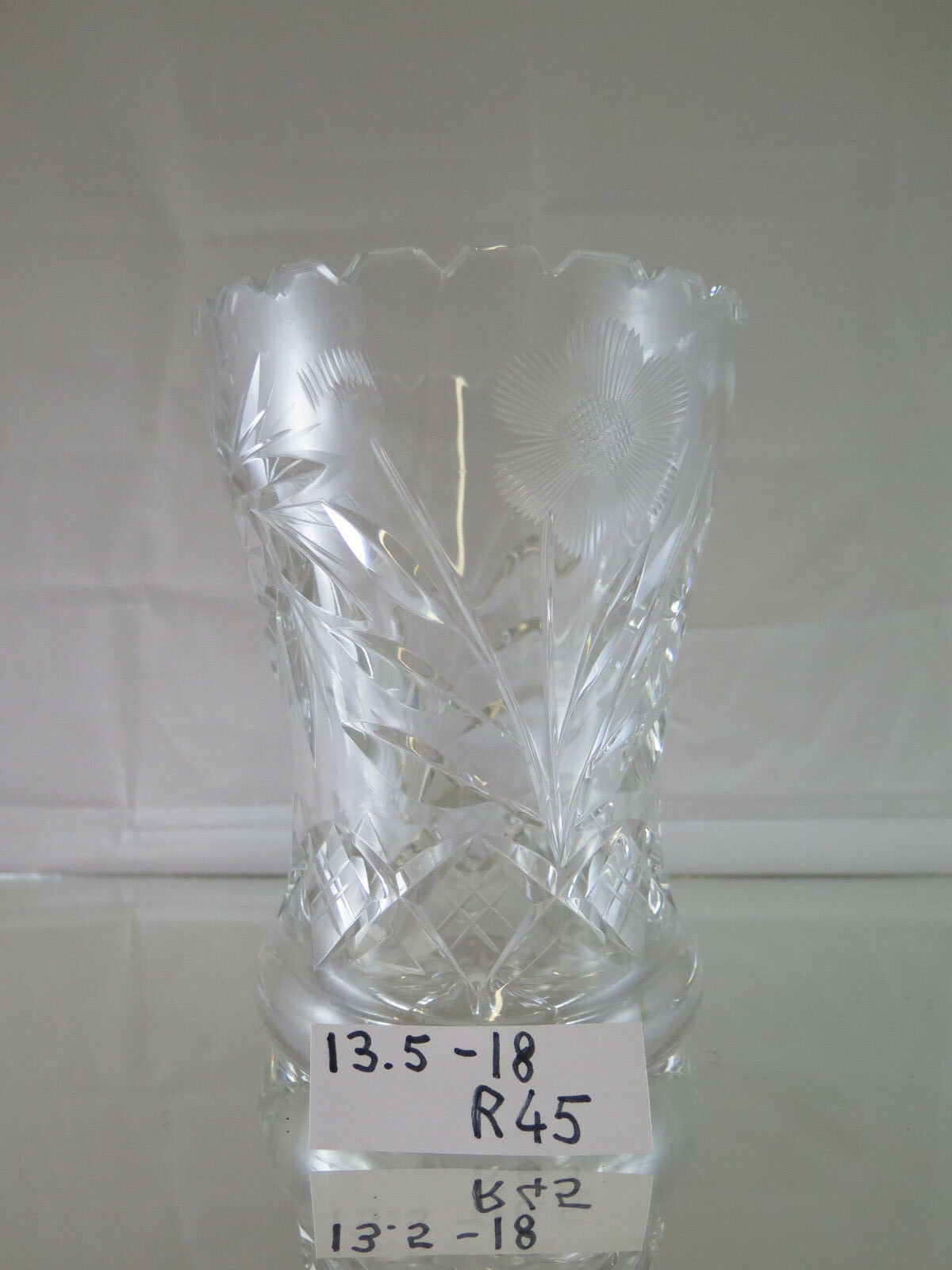 GLASS VASE FOR FLOWERS DENMARK CIRCA 1950 MODERN VINTAGE VASE R45