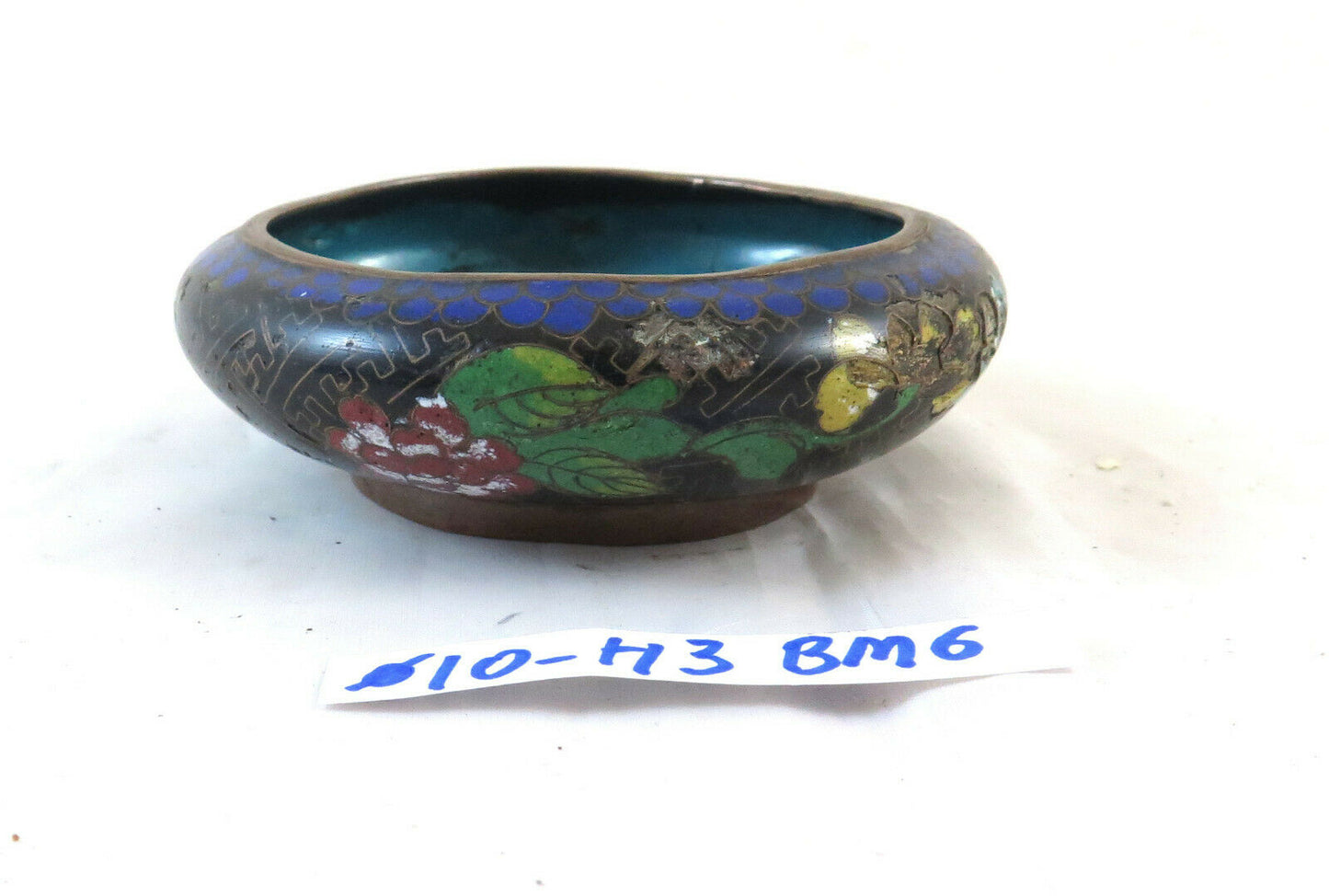 COLLEZIONE DI CLOISONNÉ ANTICHI VASETTI PORTACANDELA COPPE CINA CLOISONE BM6