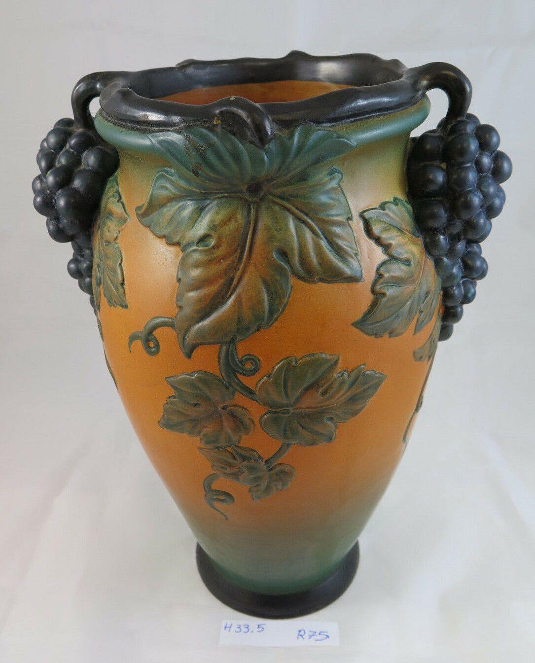 VASO IN CERAMICA VINTAGE P. IPSEN P&E POTTERY DENMARK VASE SCANDINAVIA R75 - Belbello Antiques