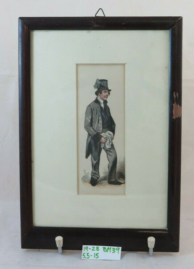 ANTIQUE PRINT CHARACTER IN COSTUME A. MONNIER 19TH CENTURY ENGRAVING BM39 