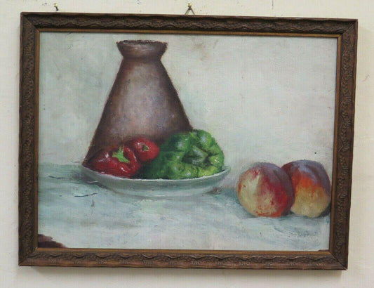 DELFINO GAGNOR (1896-1970) QUADRO NATURA MORTA DIPINTO OLIO SU TAVOLA BM45 - Belbello Antiques