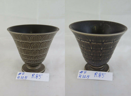 COPPIA DI VASI IN CERAMICA VINTAGE ALUMINIA COPENHAGEN 1612 DA COLLEZIONE R85 - Belbello Antiques