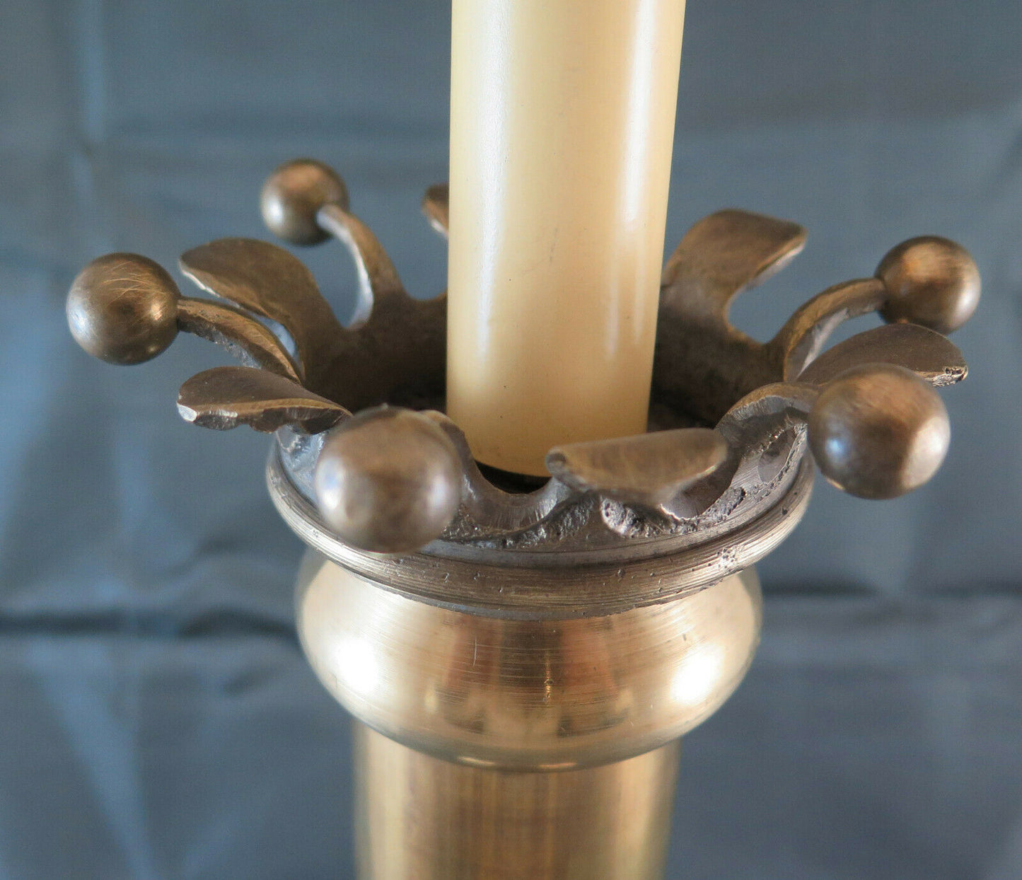 LARGE VINTAGE TABLE LAMP IN BRASS ABAT JOUR HANDMADE CH2 