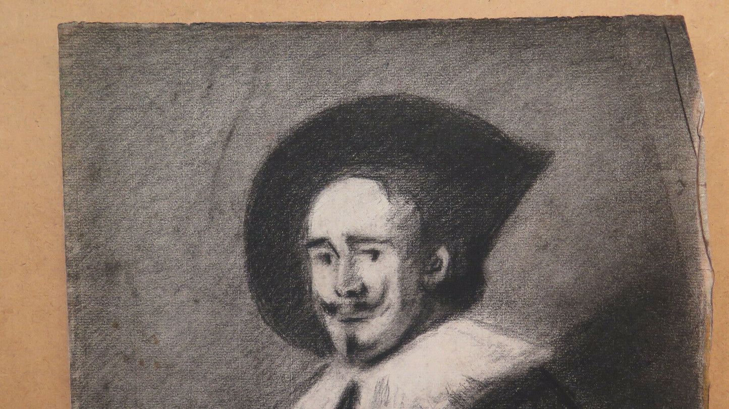 ANTIQUE PORTRAIT DRAWING OF A FRENCH GENTLEMAN PAINTER Pierre Duteurtre DUT BM53.1 