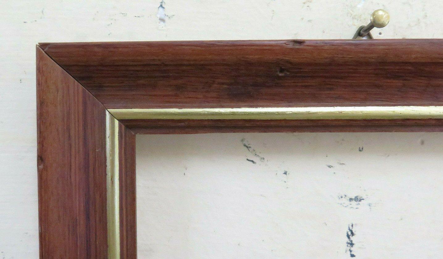 20x26 cm VECCHIA CORNICE PER QUADRI ANTICA IN LEGNO SEMPLICE LINEARE BM37 - Belbello Antiques