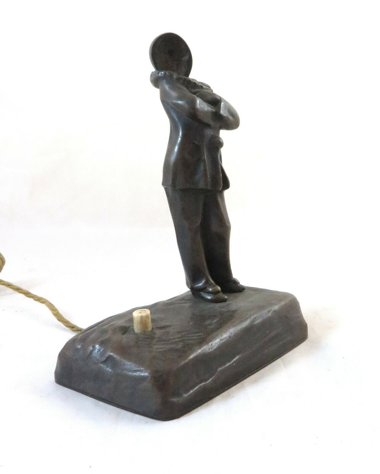 BRONZE SCULPTURE EARLY 20TH CENTURY FIGURINE TABLE LAMP FRANCE 1930s BM30 