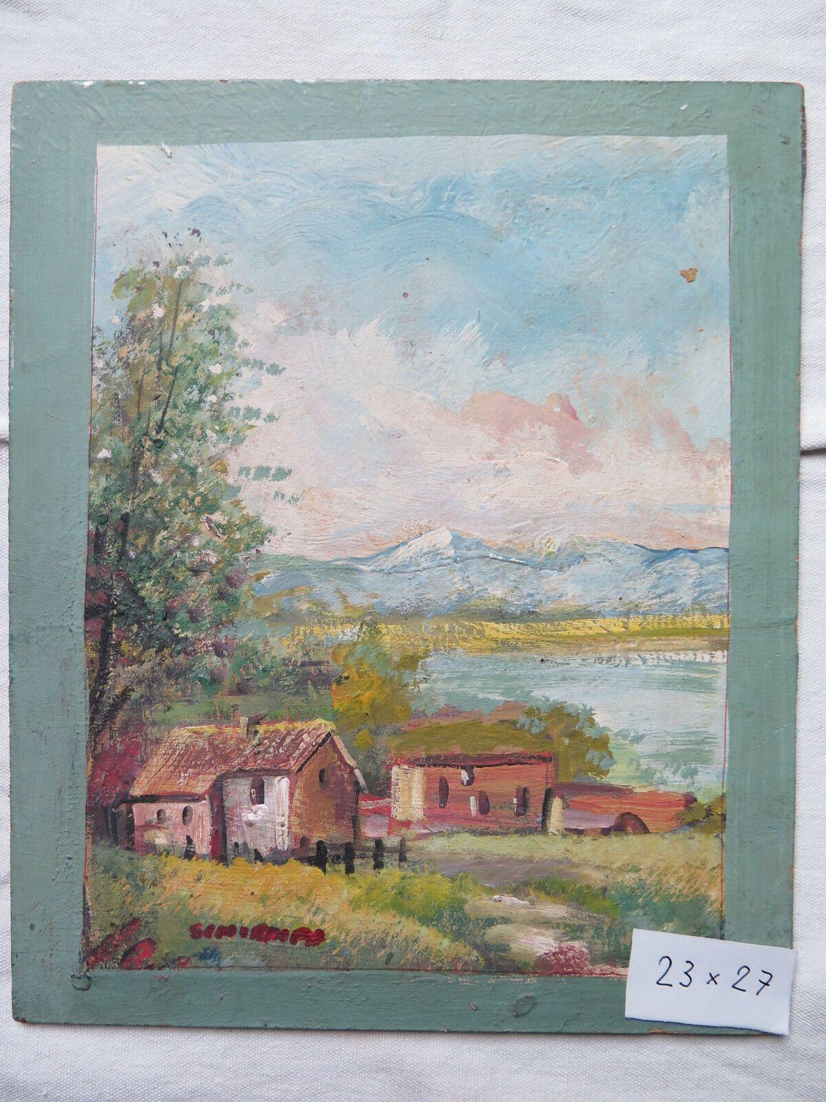 PICCOLO QUADRO IN STILE IMPRESSIONISTA FIRMATO DIPINTO AD OLIO SU TAVOLA M - Belbello Antiques