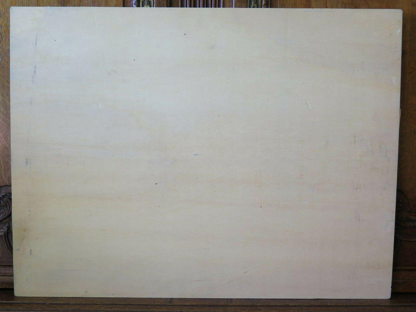 79x59 cm QUADRO VINTAGE DIPINTO CON TECNICA SPERIMENTALE PAESAGGIO INVERNO  P20 - Belbello Antiques