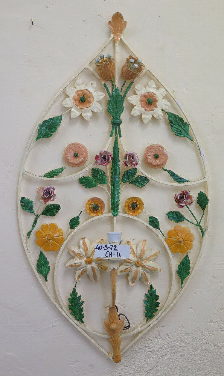 WALL LIGHT VINTAGE WALL LAMP IN WROUGHT IRON FLORAL STYLE CH-11