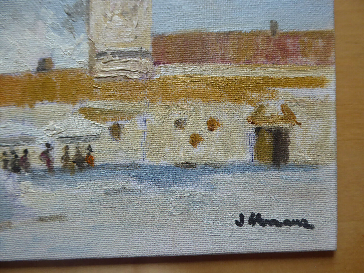 SMALL PAINTING OIL SKETCH ON PANEL VAEDUTA DI PAESE SIGNED SPAIN '900 MD1 