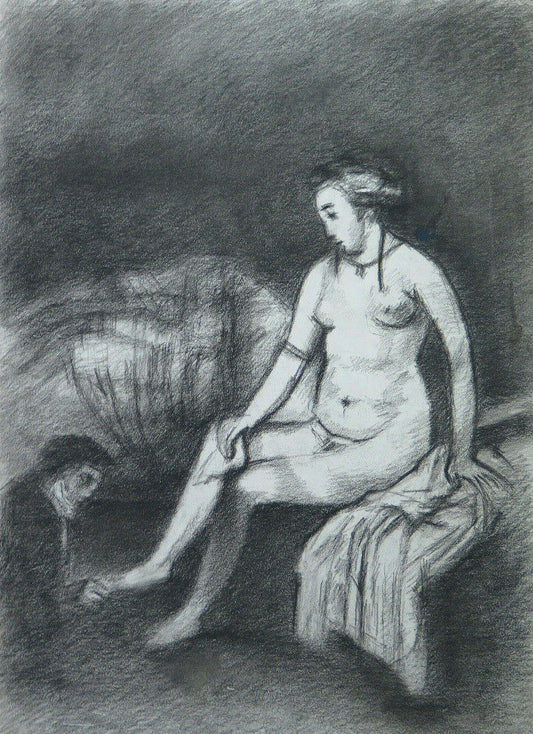 NUDO DISEGNO ANTICO OPERA DEL PITTORE FRANCESE Pierre Duteurtre DUT BM53.1