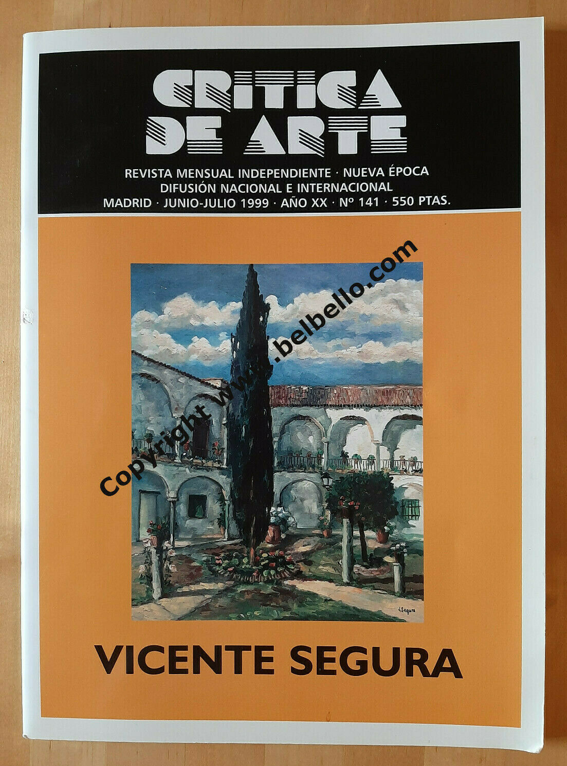 VICENTE SEGURA (1930-2015) GRANDE QUADRO DIPINTO VEDUTA DI PAESE SPAGNA 900 MD6 - Belbello Antiques