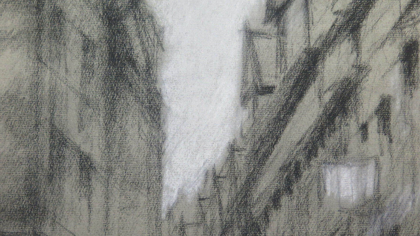 ANTICO DISEGNO QUADRO VEDUTA CITTÀ FRANCIA ARTE Pierre Duteurtre DUT BM53.1