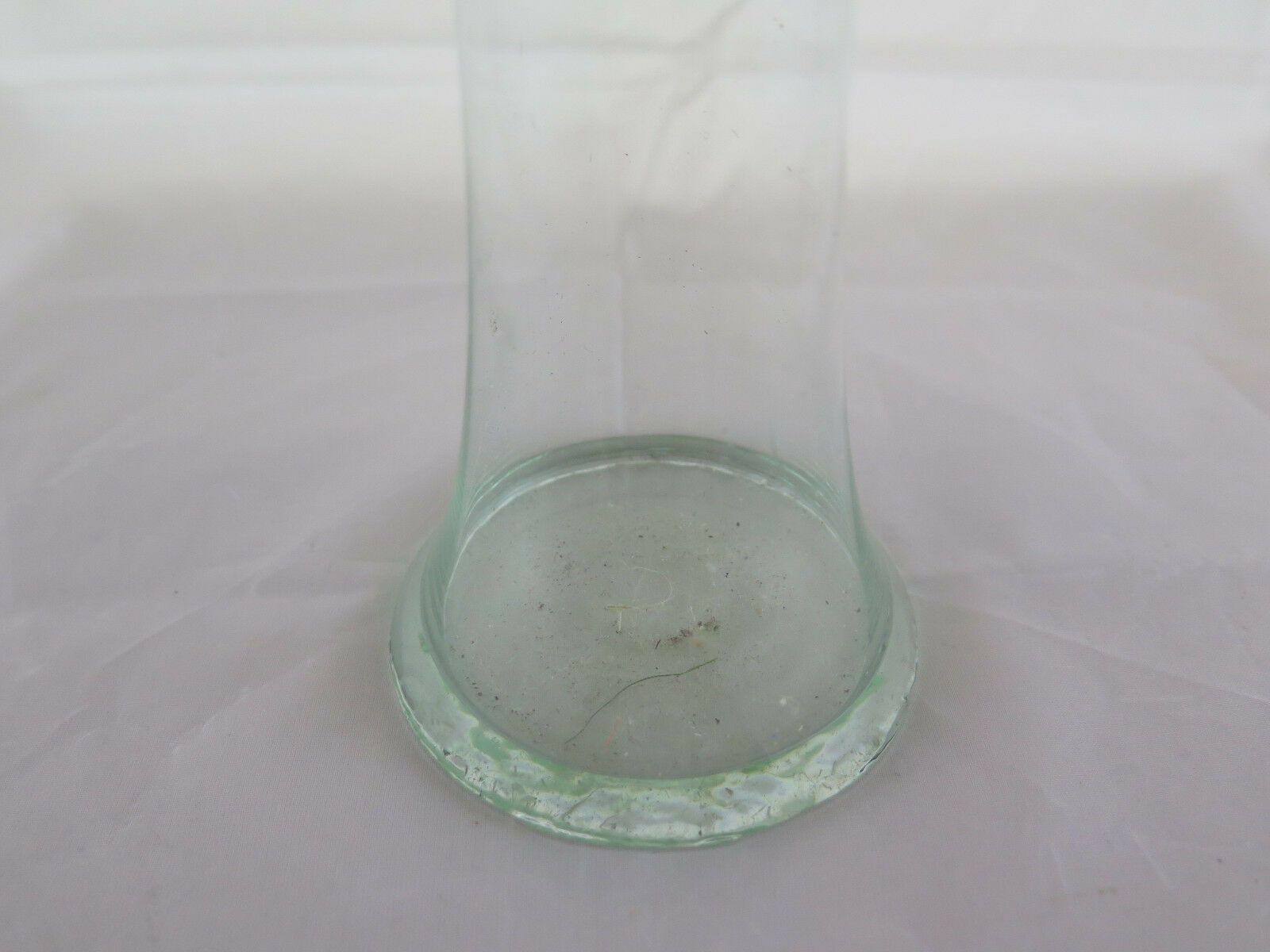 VASO IN VETRO A FAZZOLETTO VINTAGE META' 900 MODERNARIATO NAPKIN GLASS VASE R53 - Belbello Antiques