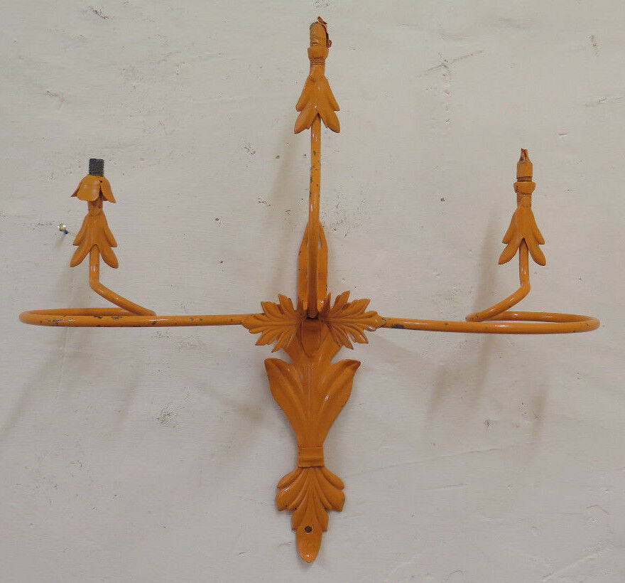 VINTAGE WALL APPLIQUE IN WROUGHT IRON VINTAGE WALL LAMP LIGHT CH14 4