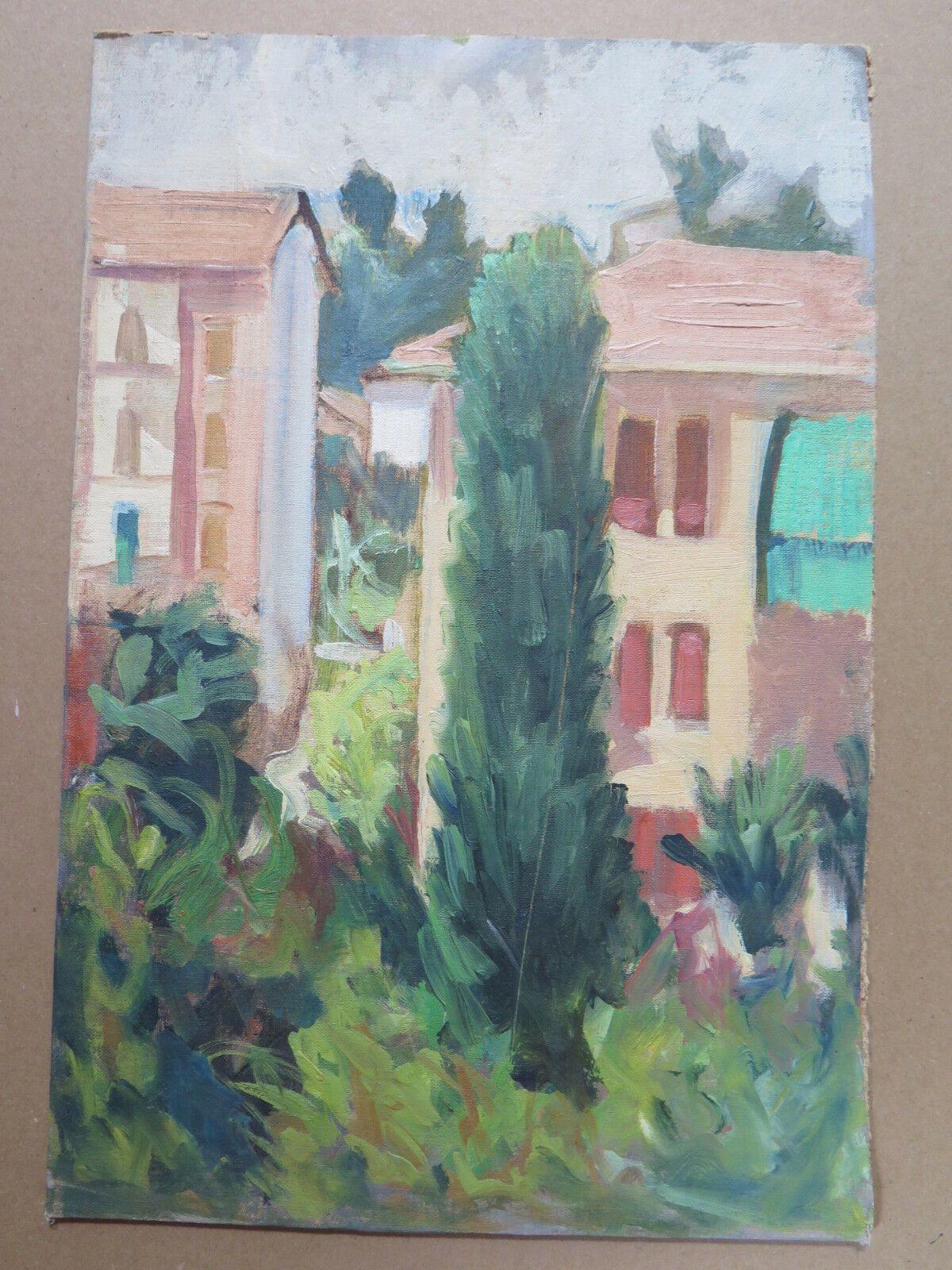 QUADRO VINTAGE DEL META' NOVECENTO VEDUTA PAESAGGIO DIPINTO AD OLIO ORIGINALE p3 - Belbello Antiques