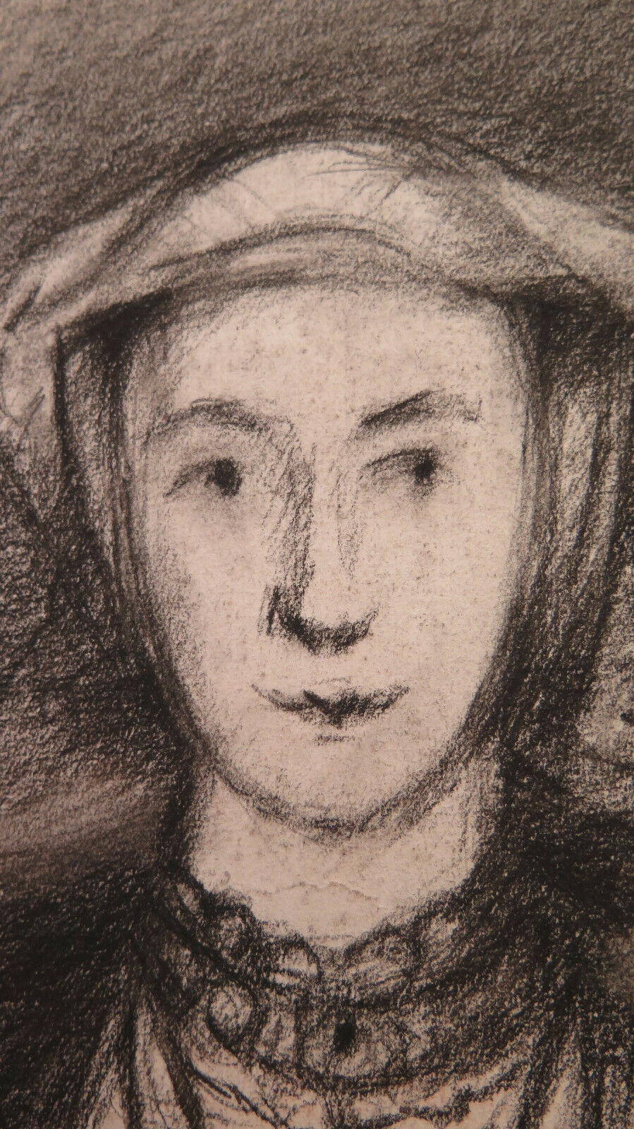 RITRATTO DI DAMA ANTICO DISEGNO ARTISTA FRANCESE Pierre Duteurtre DUT BM53.1