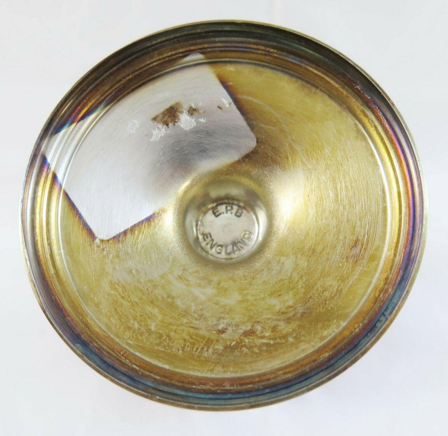 ANTICO CALICE IN SHEFFIELD MARCHIATO E.P.S ENGLAND VINTAGE CUP VASE R70 - Belbello Antiques