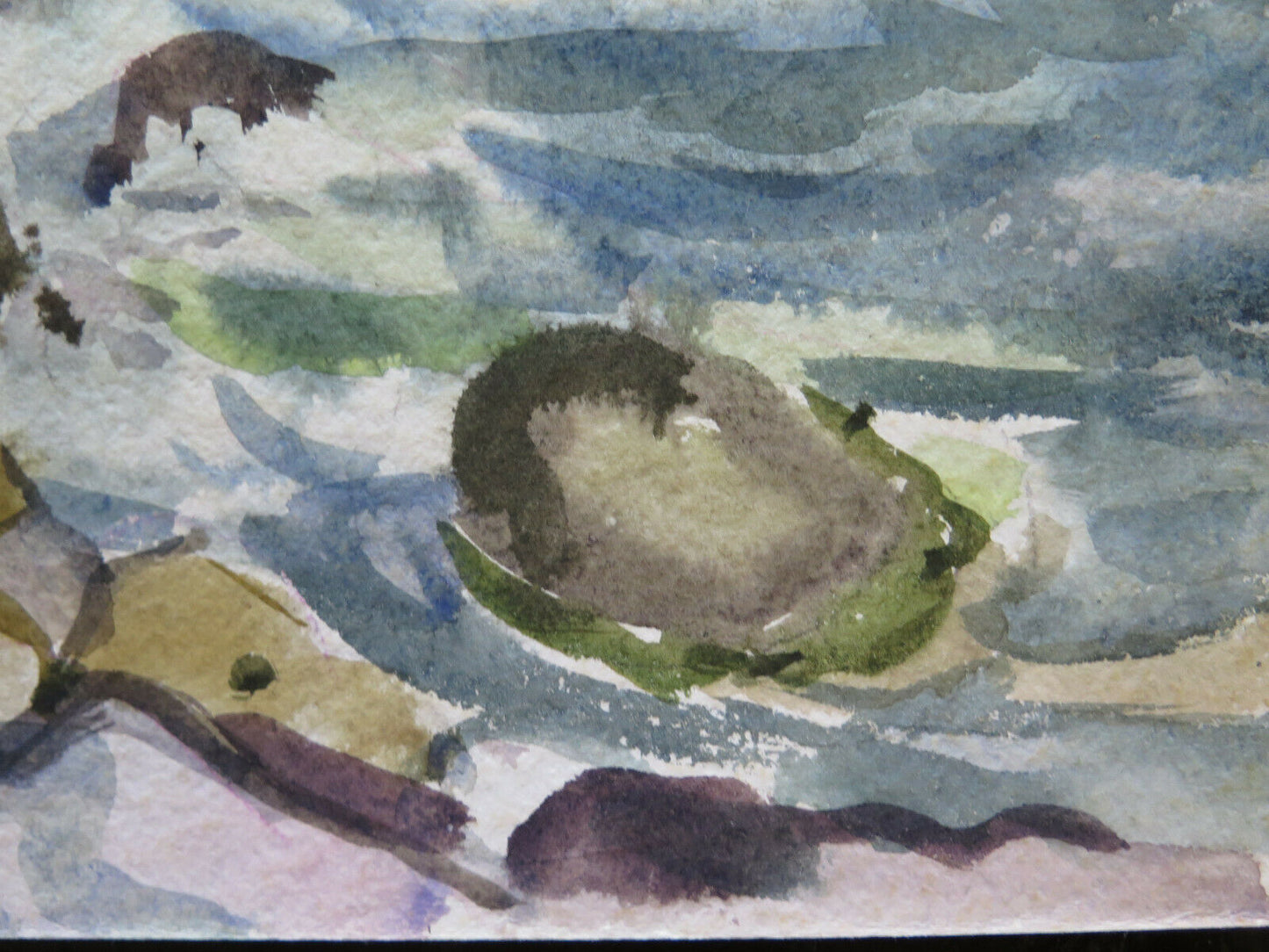 PAINTING IN WATERCOLOR LANDSCAPE SEA VIEW PAINTER G. PANCALDI P14