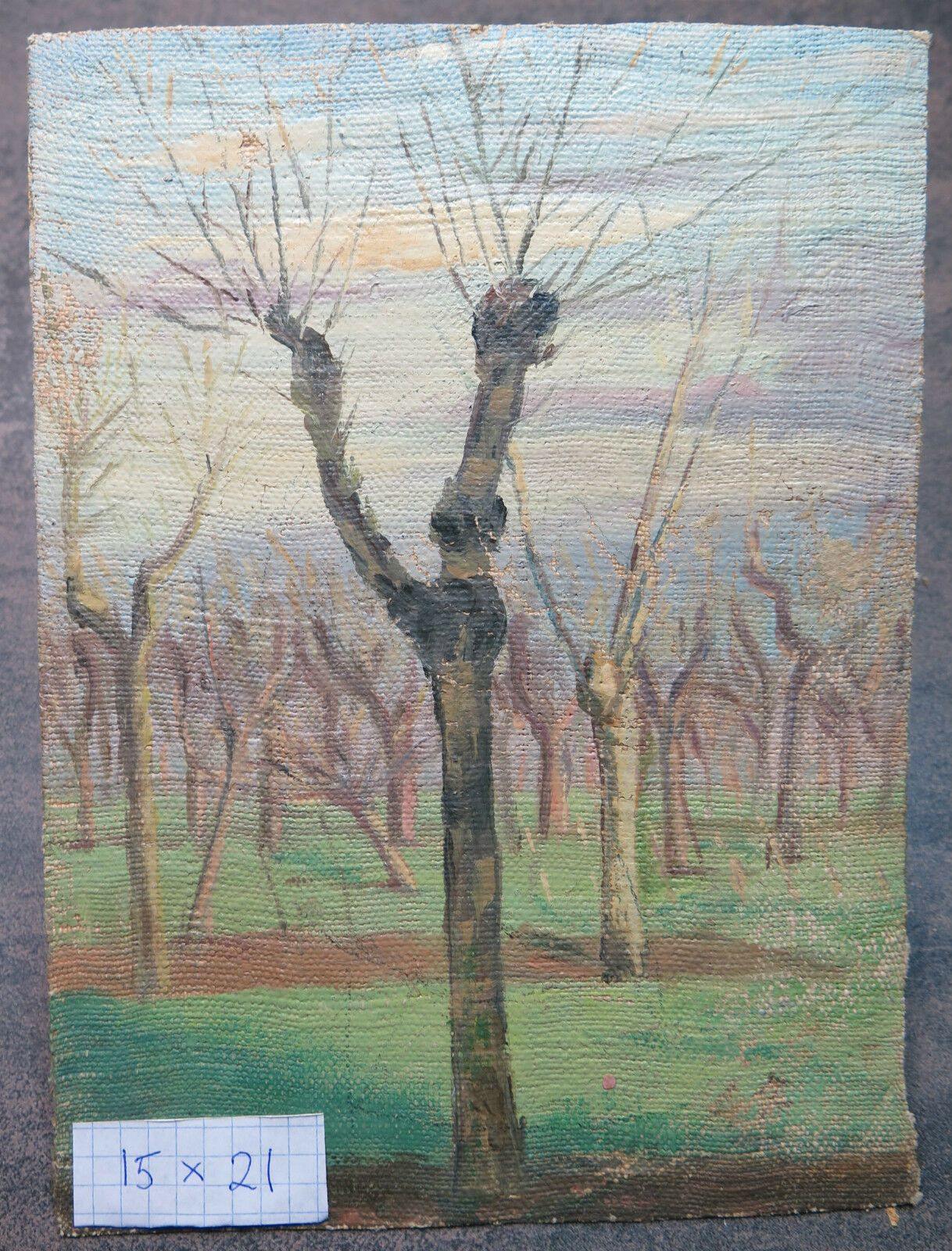 QUADRO ANTICO DI PICCOLE DIMENSIONI DIPINTO OLIO TAVOLA STILE IMPRESSIONISTA p1 - Belbello Antiques