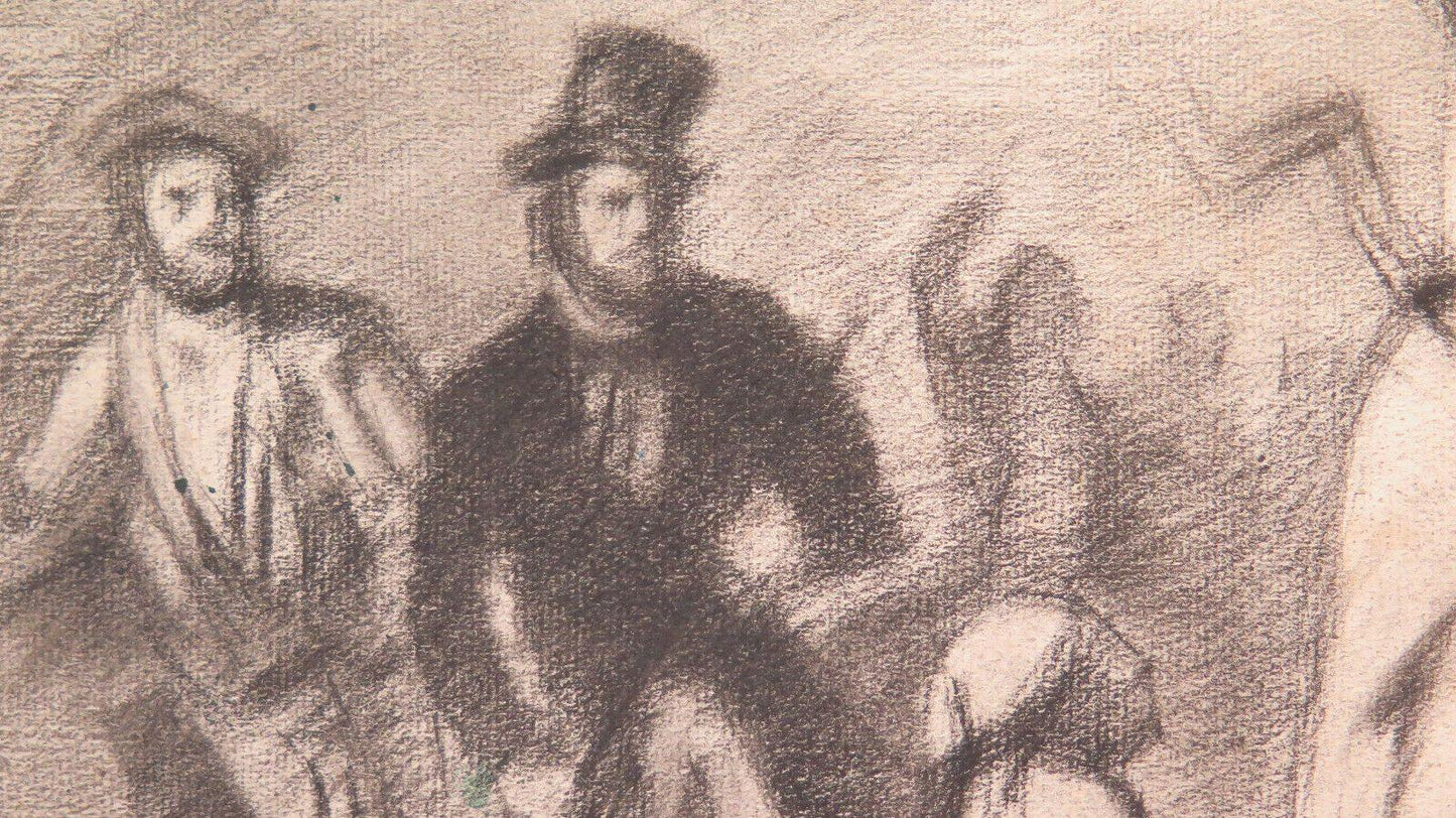 GRANDE DISEGNO ANTICO DA Eugène Delacroix DI Pierre Duteurtre detto DUT BM53.1 - Belbello Antiques