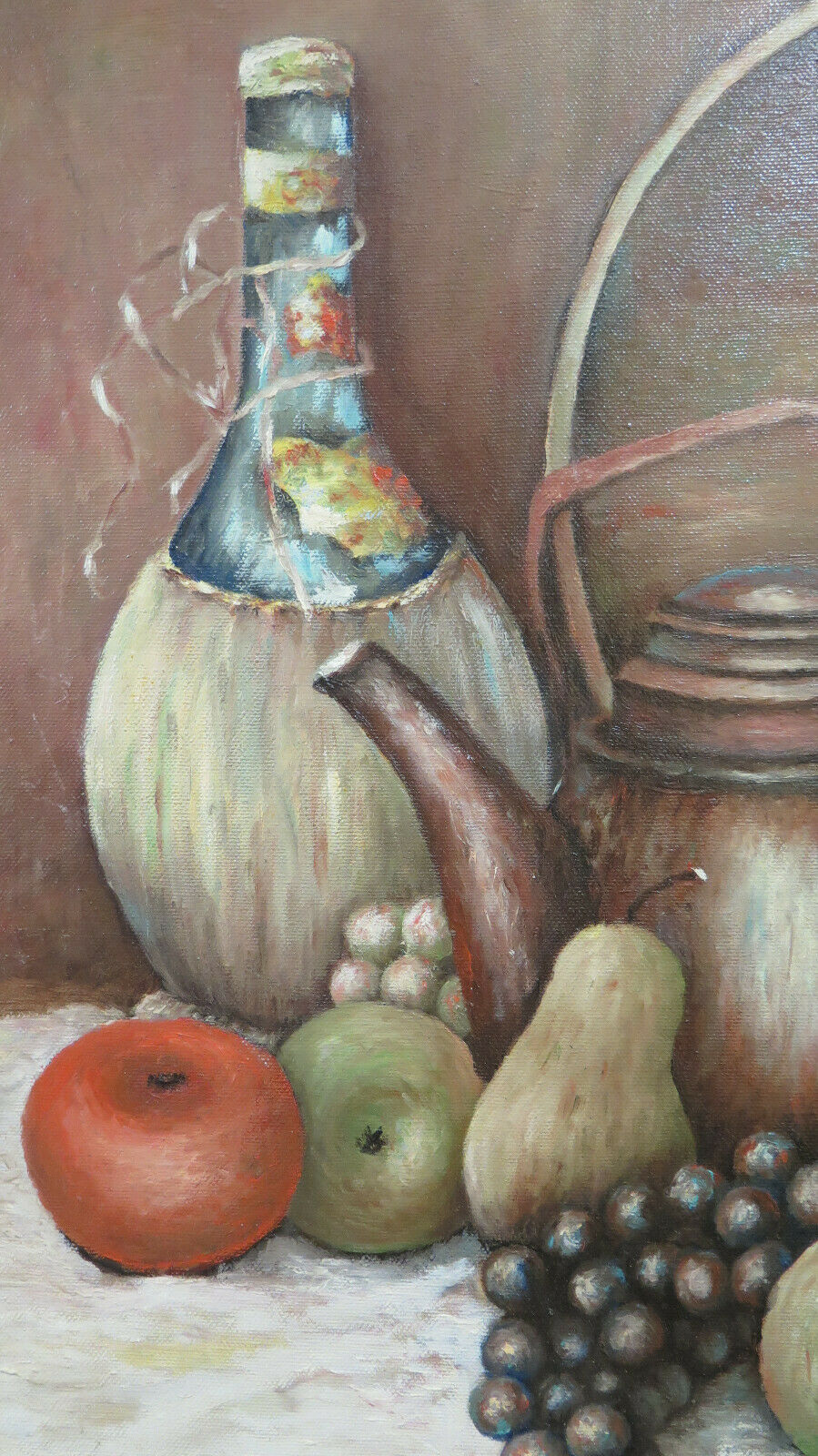 OLD OIL PAINTING STILL LIFE SIGNED CASTEGNERO VINTAGE PAINTING BM52