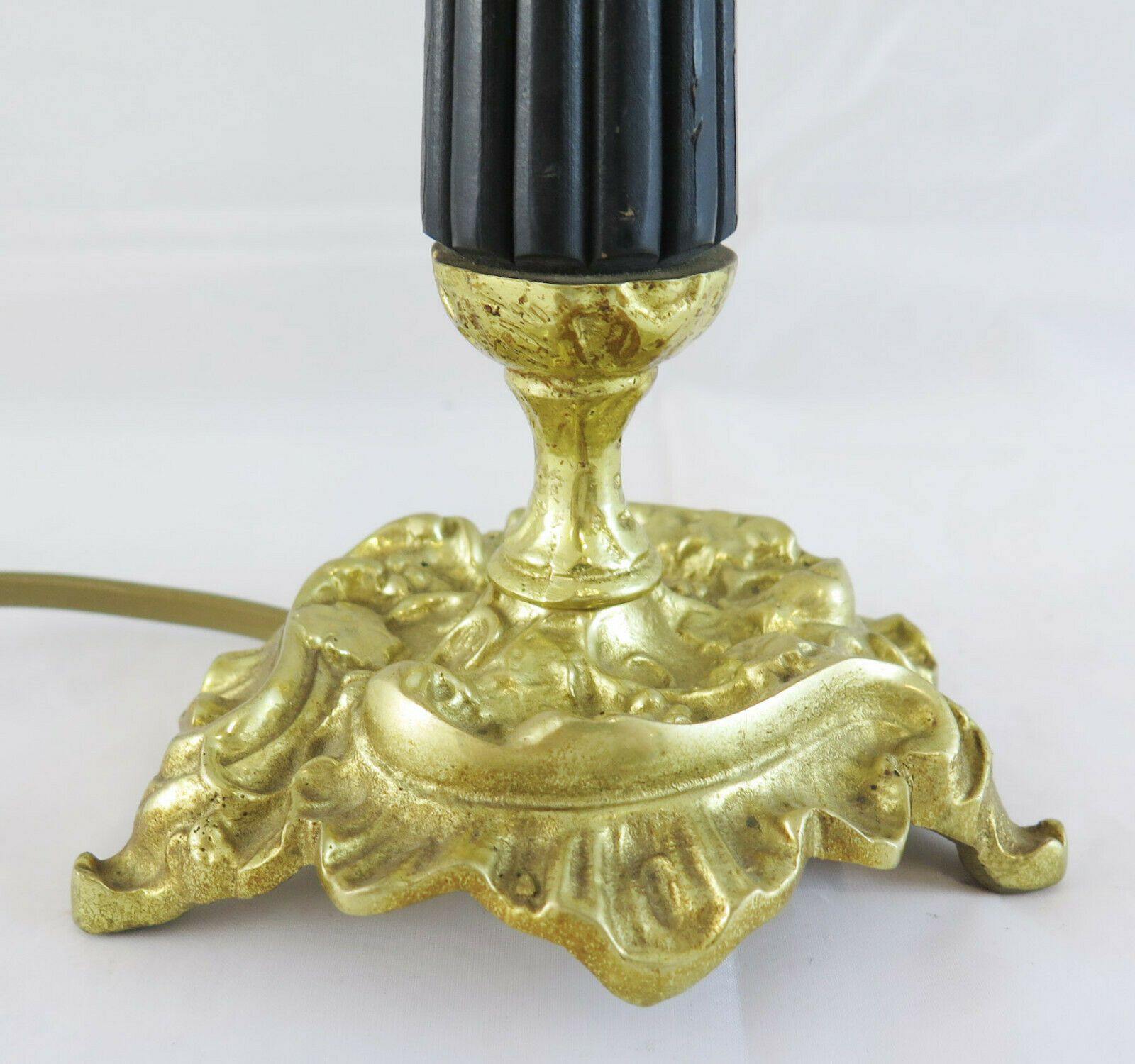 PICCOLA LAMPADA DA SCRIVANIA IN BRONZO STILE BAROCCO EPOCA PRIMO NOVECENTO R76 - Belbello Antiques