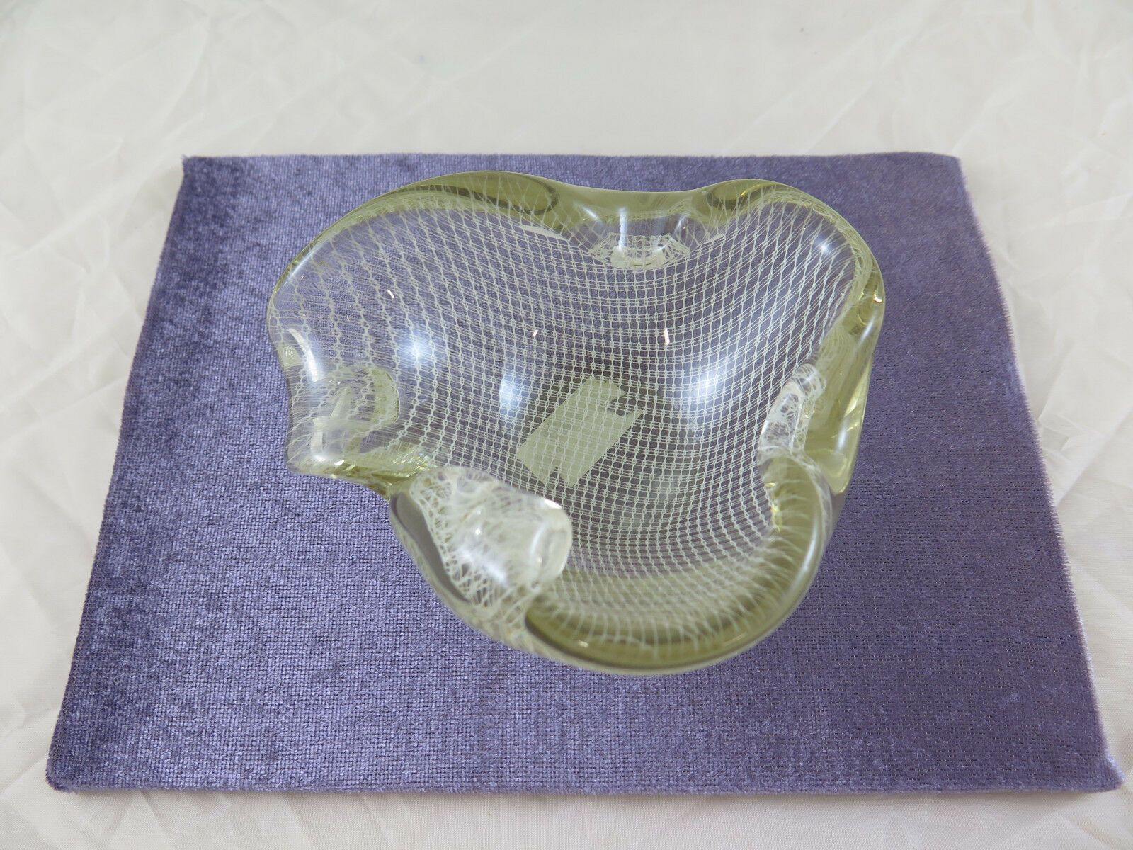 PORTACENERE IN VETRO A CONCHIGLIA DANIMARCA 1960 VINTAGE GLASS ASHTRAY R16 - Belbello Antiques