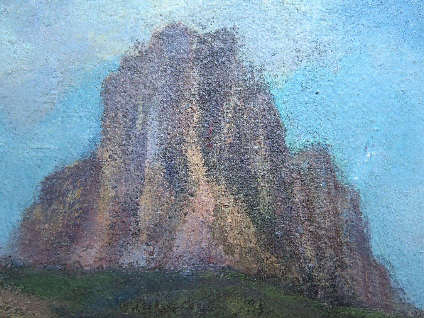 DIPINTO AD OLIO SU TAVOLA QUADRO PAESAGGIO DOLOMITI TRE CIME DI LAVAREDO p11 - Belbello Antiques