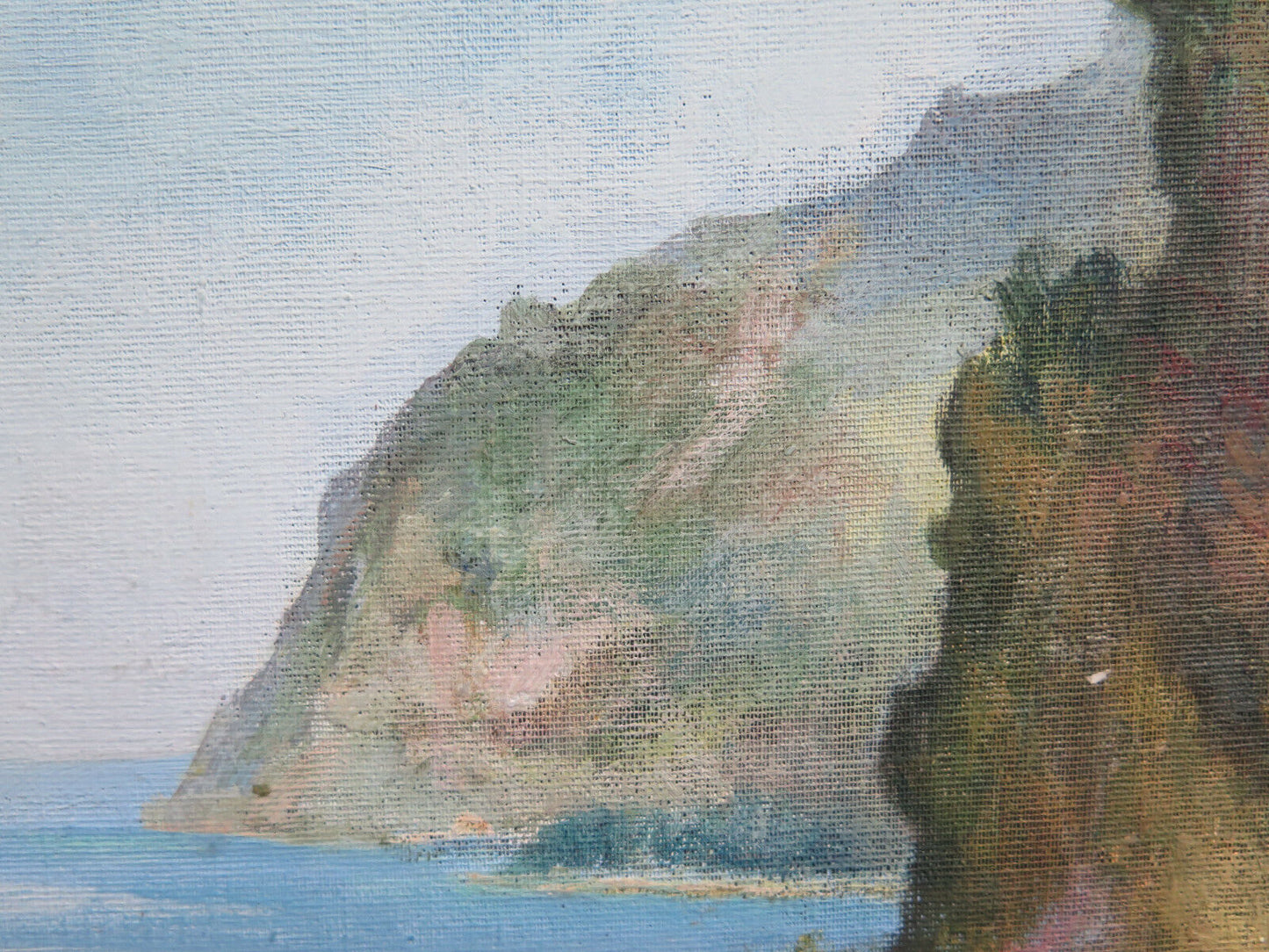 LAKE GARDA LANDSCAPE VIEW FROM THE CLIFF MODERN PAINTING OIL PAINTING p9