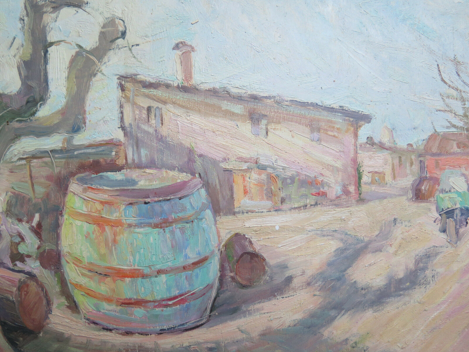 PAESAGGIO DI CAMPAGNA IN EMILIA ROMAGNA ANNI CINQUANTA 50 FIRMATO GARANZIA p11 - Belbello Antiques