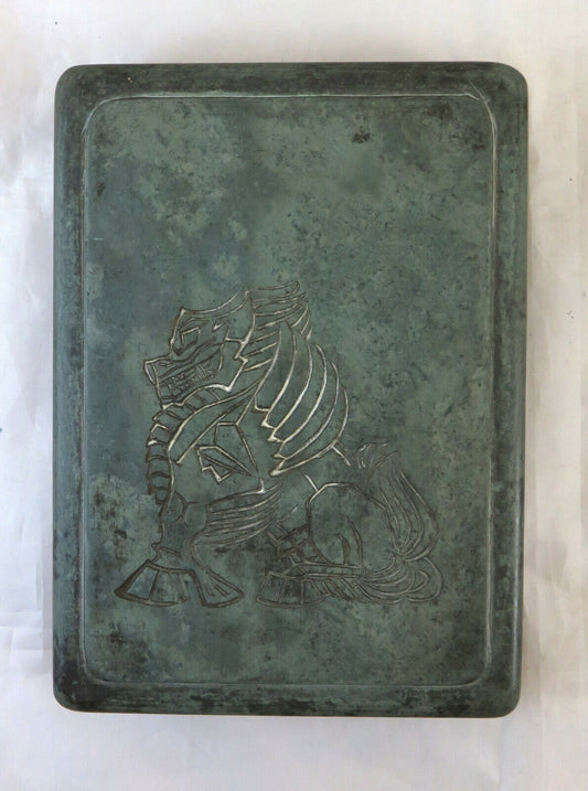 CHINESE INK STONE CHINA Wénfángsìbǎo INKSTONE DRAGON DRAGON BM14