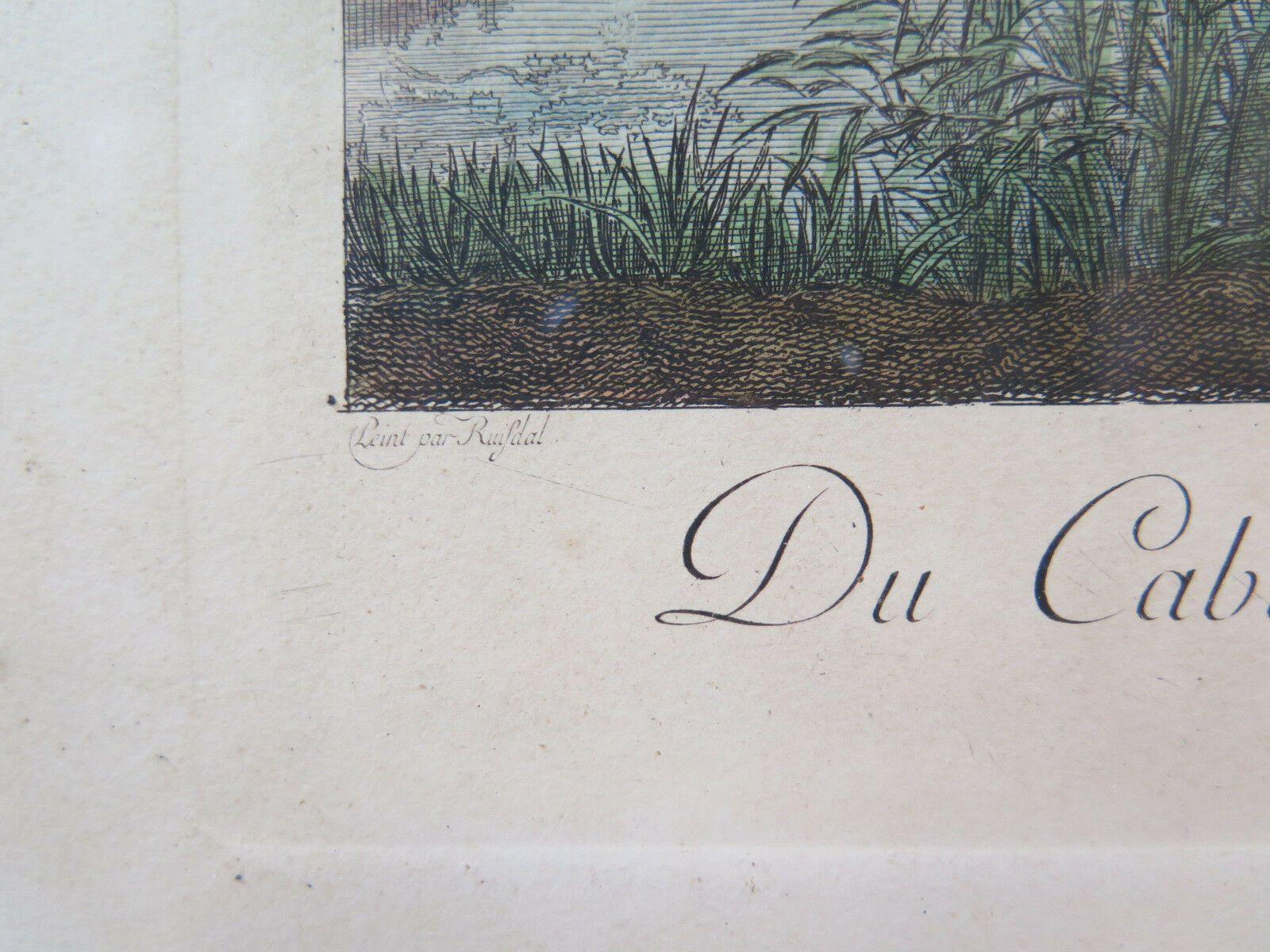 ANTICA ACQUAFORTE FRANCIA 1773 Du Cabinet de M.gr Le Duc de Praslin CORNICE G38 - Belbello Antiques