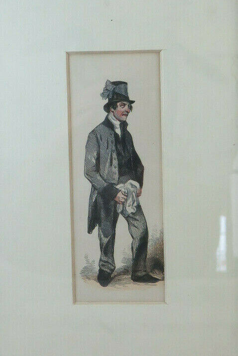 ANTIQUE PRINT CHARACTER IN COSTUME A. MONNIER 19TH CENTURY ENGRAVING BM39 