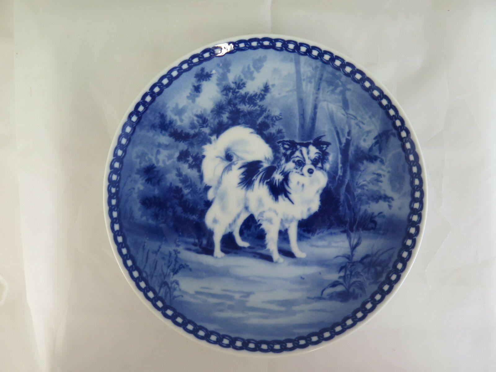 PIATTO IN CERAMICA ORIGINAL HUNDEPLATTE PAPILLON TOVE SVENDSEN DANIMARCA R77 - Belbello Antiques