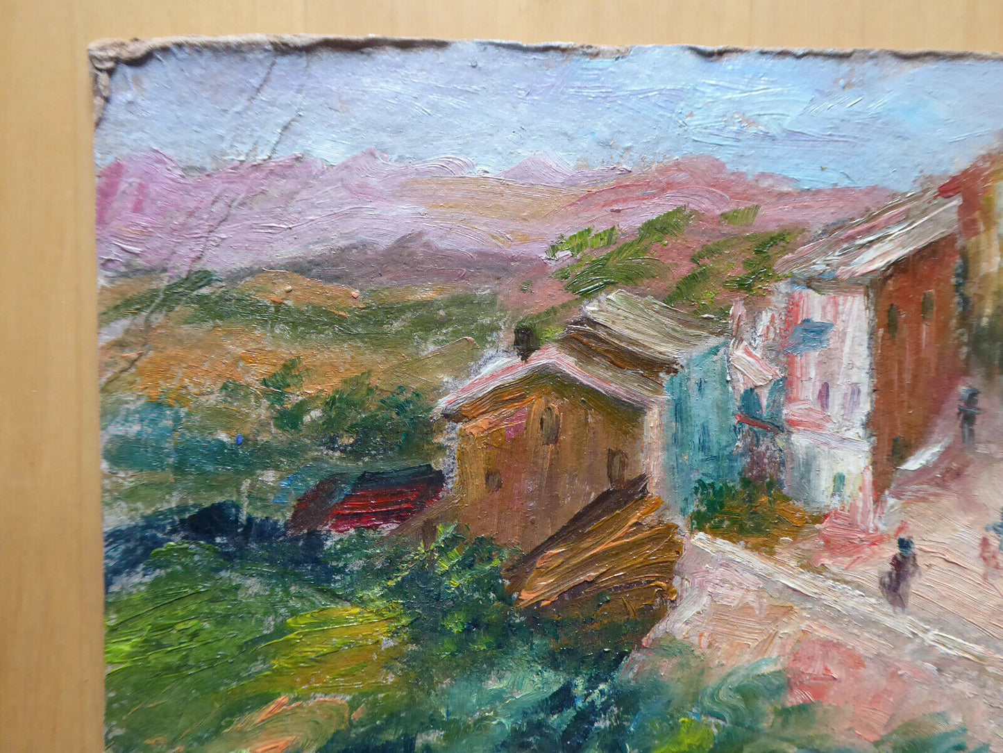 SMALL OIL PAINTING WORK BY SPANISH PAINTER J. HERRANZ LANDSCAPE MD2 